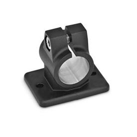 GN 146.3 Flansch-Klemmverbinder, Aluminium Oberfläche: SW - schwarz, RAL 9005, strukturmatt