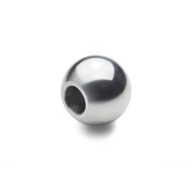 DIN 319 Impugnature fisse a sfera acciaio, alluminio Materiale: ST - Acciaio<br />Tipo: K - Con foro liscio H7