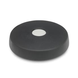 GN 521.5 Volantini a disco, boccola / albero in acciaio INOX Tipo: A - Senza impugnatura