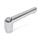 GN 300.2 Maniglie a ripresa, lega di zinco pressofusa, inserto acciaio zincato, con filettatura interna Colore: CR - Cromato