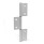 GN 2295 Cerniere, alluminio, per profilati di alluminio / pannelli, alette esterne in tre parti allungate verticalmente Tipo: I - Alette interne
Codifica: C - Con fori svasati
l<sub>2</sub>: 245