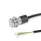 GN 3310 Taster / Leuchtmelder, Edelstahl, mit / ohne LED-Beleuchtung Form: RO - Taster, rastend, ohne LED
Anschlussart: K2 - Kabel, Ende offen, 2 m