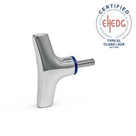 GN 8351 Flügelschrauben, Edelstahl, Hygienic Design Oberfläche: PL - poliert (Ra < 0,8 µm)<br />Werkstoff (Dichtring): H - H-NBR