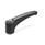 GN 604.1 Manettes indexables, plastique, insert en inox, avec insert fileté / trou alésé Couleur: SG - gris foncé, RAL 7021, finition mat