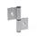 GN 2292 Cerniere, alluminio, rimovibili, per profilati di alluminio, con scalino di guida Tipo: A - Alette esterne
N° identificativo: C - Con fori svasati
l<sub>2</sub>: 82