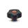 GN 5337.6 Boutons étoile, plastique, douille filetée, Softline, avec capuchons de couleur Couleur du capuchon: DOR - orange, RAL 2004, finition mat