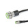 GN 3310 Taster / Leuchtmelder, Edelstahl, mit / ohne LED-Beleuchtung Form: TK - Taster mit LED, rot / grün (bi-color)
Anschlussart: S025 - Kabel mit Stecker, 0,25 m