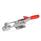 GN 851.3 Sauterelles à crochet, inox, avec crochet de sécurité, avec action de traction Type: T6 - avec étrier en U et cran d'arrêt
Matériau: A4 - Inox