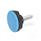 GN 636.4 Volantini di serraggio a stella con perno filettato, plastica Colore: DBL - blu, RAL 5024, finitura mat