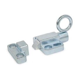 GN 724.6 Pistoncini di posizionamento a molla, acciaio/acciaio INOX, con perno smussato, con flangia per montaggio a filo Type: C1 - Smusso in alto<br />Materiale/Finitura: ZB - Zincato, passivato blu<br />Identification no.: 2 - Con pezzo di riscontro