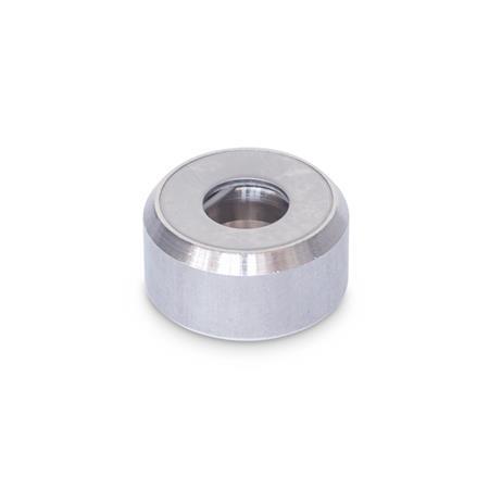 Patins en inox GN 6311.1: pour vis de pression DIN 6332/pour vis à broche DIN 6304/DIN 6306, inox