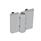 GN 237 Cerniere, lega di zinco pressofusa / alluminio Materiale: ZD - Lega di zinco pressofusa
Tipo: C - 2x2 perni filettati
Finitura: SR - Argento, RAL 9006, finitura strutturata