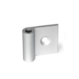 GN 2291 Scharnierflügel für Aluminiumprofile / Flächenelemente Form: AF - Scharnierflügel außenliegend<br />Kennzeichen: C - mit Senkbohrungen<br />l<sub>2</sub>: 40