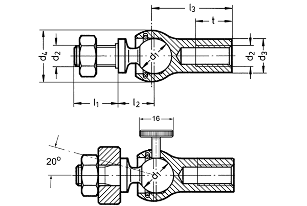 HA 71802.1 Axialgelenke Skizze