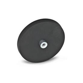 GN 51.2 Haltemagnete mit Innengewinde, mit Gummiummantelung Farbe: SW - schwarz
