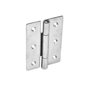 GN 136 Cerniere in lamiera di acciaio INOX, quadrate o allungate verticalmente Materiale: A4 - Acciaio inox<br />Tipo: C - Con fori svasati<br />Lunghezza: l2 (1,5)