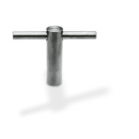 Knebelmuttern DIN 6305: Stahl, mit festem Knebel