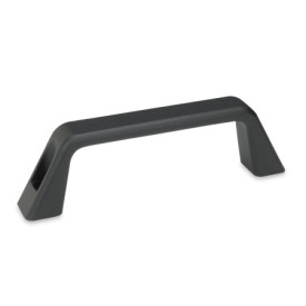 GN 728 Maniglie a ponte per armadi, alluminio Tipo: B - Montaggio dal lato dell'operatore<br />Finitura: SW - Nero, RAL 9005, finitura strutturata