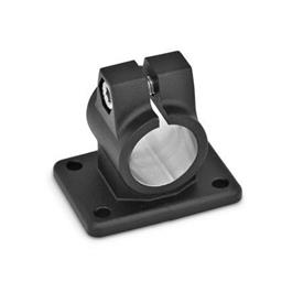 GN 146 Flansch-Klemmverbinder, Aluminium Oberfläche: SW - schwarz, RAL 9005, strukturmatt