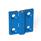 GN 237.1 Cerniere, plastica, rilevabili, a norma FDA Tipo: A - 2x2 fori alesati per viti a testa svasata
Materiale / Finitura: VDB - Rilevabile visivamente, blu, RAL 5005, finitura matt