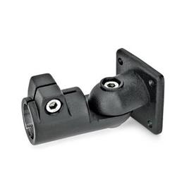 GN 282 Gelenk-Klemmverbinder, Aluminium Form: S - Verstellung stufenlos<br />Oberfläche: SW - schwarz, RAL 9005, strukturmatt