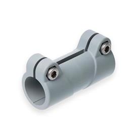 GN 242.9 Muffen-Klemmverbinder, Kunststoff Farbe: GR - grau, RAL 7040, matt