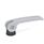 GN 927 Exzenterspanner mit Innengewinde, Hebel Zink-Druckguss Form: B - Kunststoff-Auflagescheibe ohne Stellmutter
Farbe: S - silber, RAL 9006