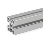 Profilati di alluminio, sistema modulare b, scanalature aperte su tutti i lati, profilato di tipo pesante