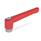 GN 300.1 Manettes indexables, zinc moulé sous pression, insert en Inox, avec filetage interne / trou alésé Couleur: RS - rouge, RAL 3000, finition texturée