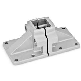 GN 167 Fuß-Klemmverbinder, Aluminium d<sub>1</sub> / s: V - Vierkant<br />Oberfläche: BL - blank, gestrahlt, matt
