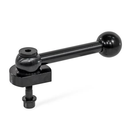 Leve di bloccaggio a camma  GN 918: Acciaio, bloccaggio radiale, vite sul retro