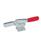 GN 820 Schnellspanner horizontal, Stahl, Spannhebel horizontal, mit waagrechtem Fuß Form: M - offener Spannarm, mit 2 Flankenscheiben