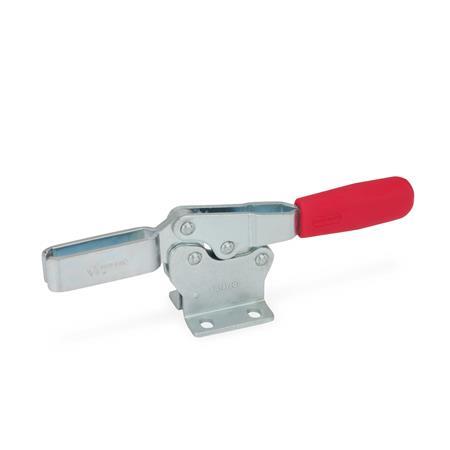 Schnellspanner GN 820: Stahl, Spannhebel horizontal, mit waagrechtem Fuß