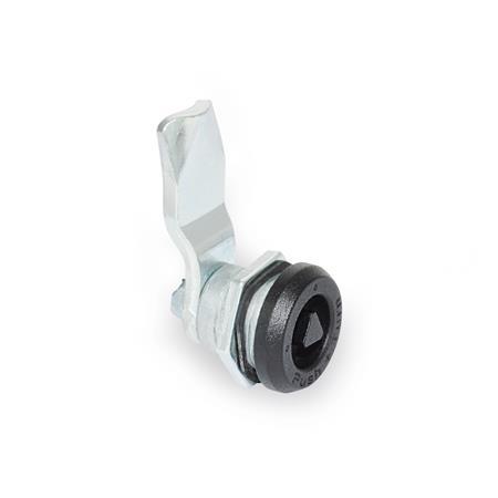 Loquets avec fonction de sécurité GN 115.9: Zinc moulé sous pression, manipulation par clé à douille