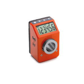 GN 9153 Indicatori di posizione, 6 cifre, elettronici, display LCD, trasmissione dati tramite radiofrequenza Colore: OR - arancione, RAL 2004, lucida