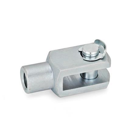 Chapes de tringlerie DIN 71751: Acier, avec goupille