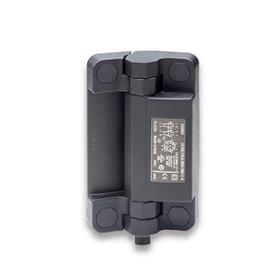 GN 239.6 Sicherheits-Schaltscharniere mit Stecker, Kunststoff Form: BS - Anschlussstecker unten