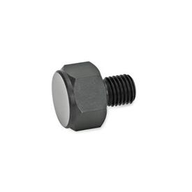 GN 409.1 Positionierelemente mit Schraube Druckflächenform: B - Druckfläche plan