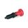 GN 617.2 Doigts d'indexage, plastique, goupille de centrage acier, avec et sans position de repos, avec bouton rouge Type: C - avec position de repos, sans contre-écrou
Matériau: ST - Acier