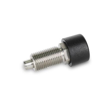 GN 514 Edelstahl-Verriegelungsbolzen, mit Herzkurven-Mechanik Form: A - ohne Kontermutter