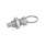 GN 717 Doigts d'indexage, inox, avec anneau de levage/avec boucle de fil, sans position de repos Type: AK - avec anneau de traction, avec contre-écrou
Matériau: NI - Inox