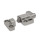 GN 724.3 Loquets à ressort, acier/inox, avec goupille chanfreinée et bride pour montage en surface Type: R - came d'indexage droite
Goupille chanfreinée, n° d'identification: 1 - Chanfrein, haut
Matériau/Finition: NI - Inox, moulage de précision
Cran d'arrêt, n° d'identification: 2 - Avec cran d'arrêt